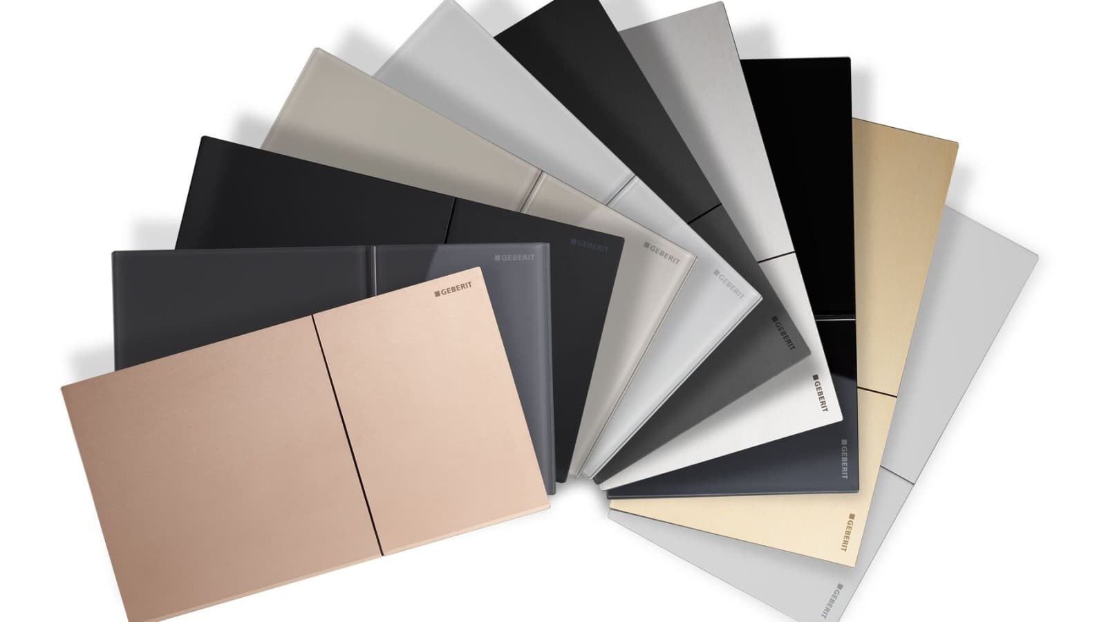 Asortiman dostupnih površina za tipku za aktiviranje Geberit Sigma70 Asortiman dostupnih površina za tipku za aktiviranje Geberit Sigma70