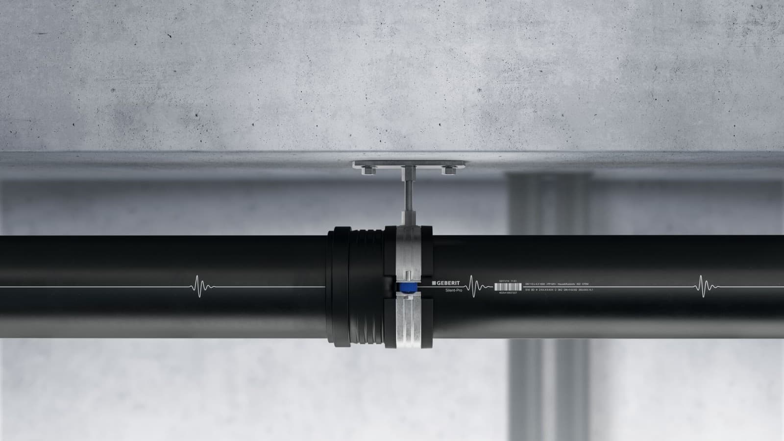 Poprečni presek bloka stanova s Geberit sistemima za odvodnjavanje Poprečni presek bloka stanova s Geberit sistemima za odvodnjavanje