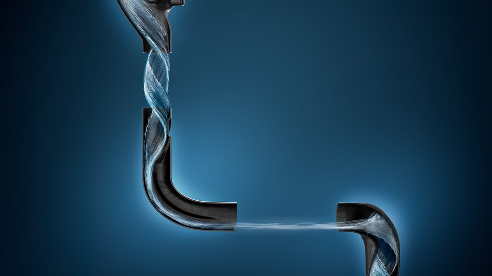 Visualization of space saved with Geberit SuperTube Visualization of space saved with Geberit SuperTube