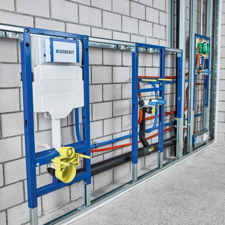 Duofix sistemski zid sa elementom za WC, elementom za umivaonik i elementom za tuš Duofix sistemski zid sa elementom za WC, elementom za umivaonik i elementom za tuš